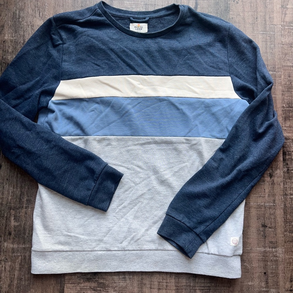 Marine Layer Mens Crew Sweatshirt Medium